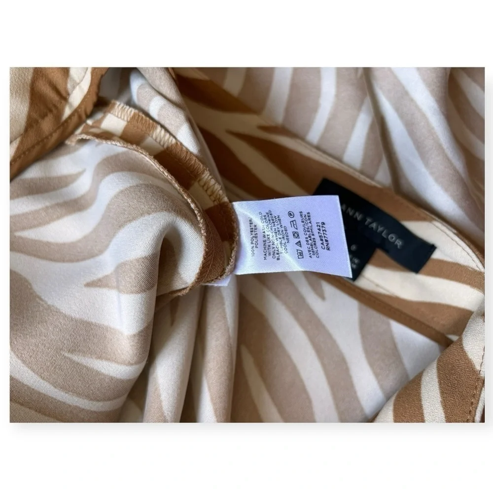 Ann Taylor Zebra Print Neutral Skirt